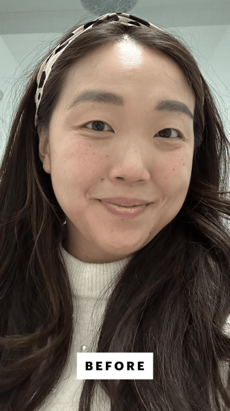 Lee before applying the Knours 2in1 OiltoFoam NonStripping Facial Cleanser